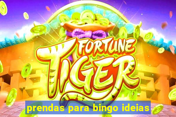 prendas para bingo ideias